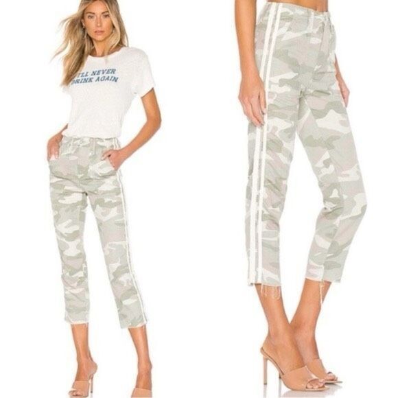 MOTHER Shaker Chop Crop Fray Desert Print Size 28 - Picture 2 of 7